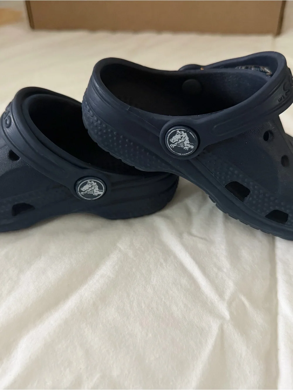 CROCS Kids Navy Blue Classic Clogs